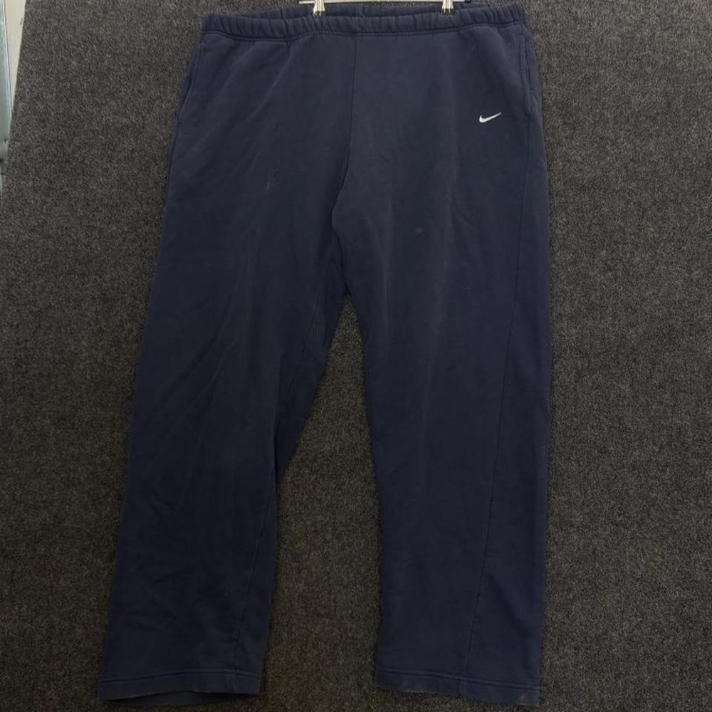 Nike Sweatpants Navy Men's XXL Swoosh Lounge Athletic Wide Leg Baggy Y2K